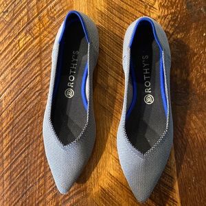 Rothy’s 10.5 Grey, barely worn, excellent condition.